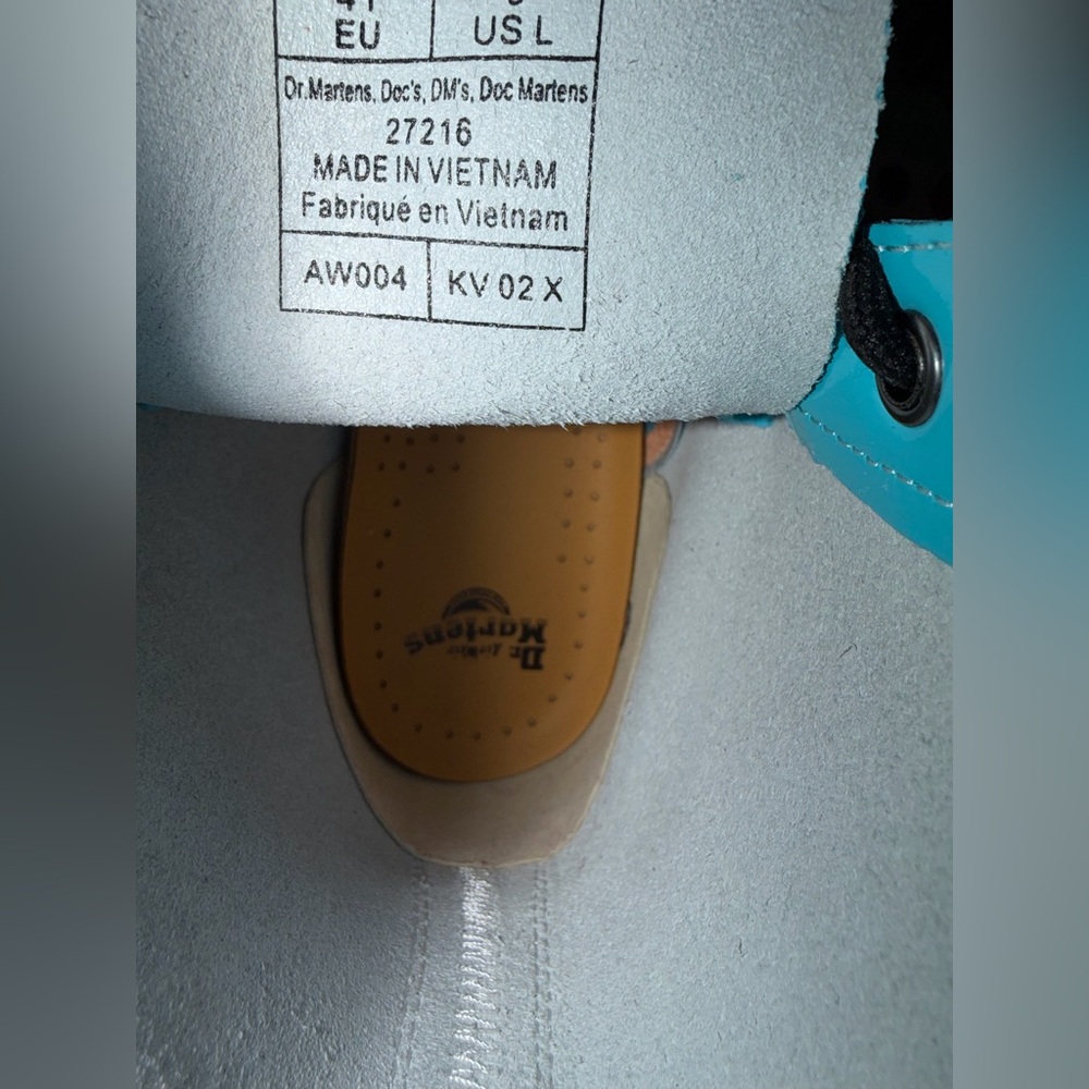 “Tiffany Blue” Doc Martens 1460 - Picture 6 of 7